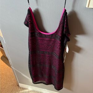 💥Buy 2 Get 1 Free💥 Snap Black and Pink Dress